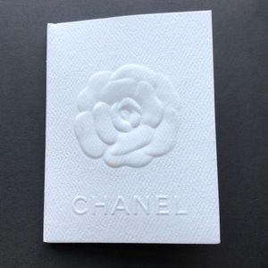 Chanel white cardboard card holder